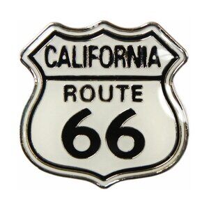 California Route 66 Sign Enamel Pin USA CA Road Travel Classic Souvenir Gift NWT